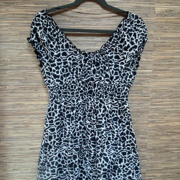 Vintage Guess Baby-doll Animal Print Mini Dress - Picture 2 of 6